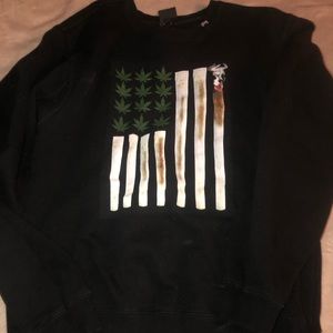 Weed pullover sweater